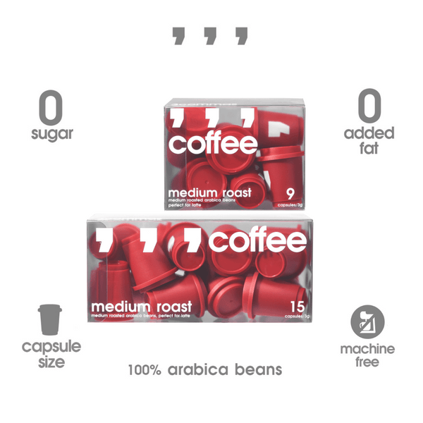 3COMMAS™ Capsule Instant Coffee Medium Roasted 3g 100% arabica Brazil
