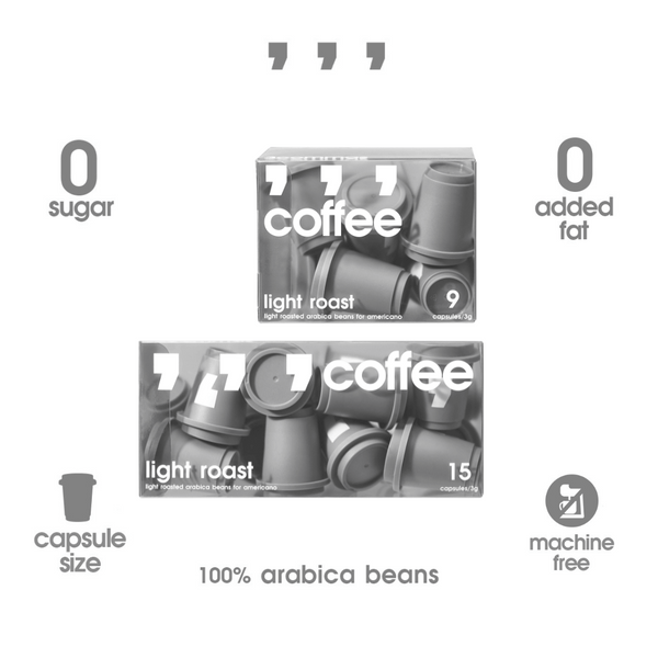 3COMMAS™ Capsule Instant Coffee Light Roasted 3g 100% arabica Kenya